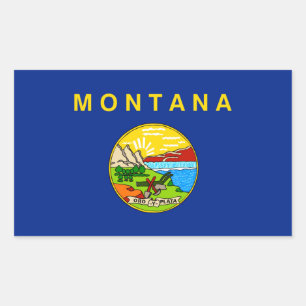 Entwurf für die Staatsflagge von Montana Rechteckiger Aufkleber