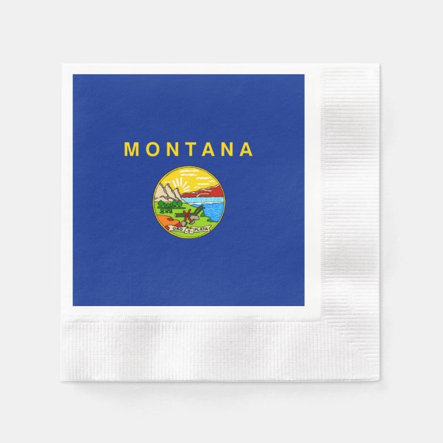 Entwurf für die Staatsflagge von Montana Serviette (Vorderseite)