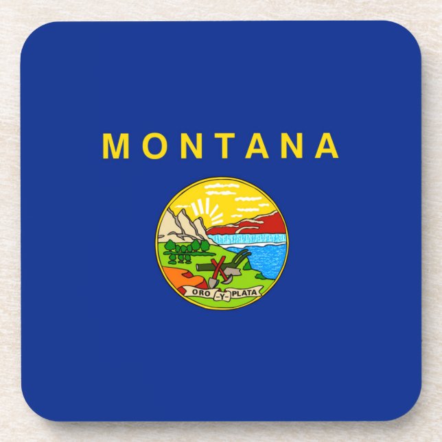 Entwurf für die Staatsflagge von Montana Untersetzer (Vorderseite)