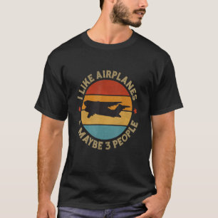 Entwurf für ein sonniges Flugzeug T-Shirt