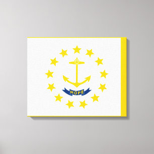 Entwurf für eine Flagge auf der Insel Rhode Leinwanddruck