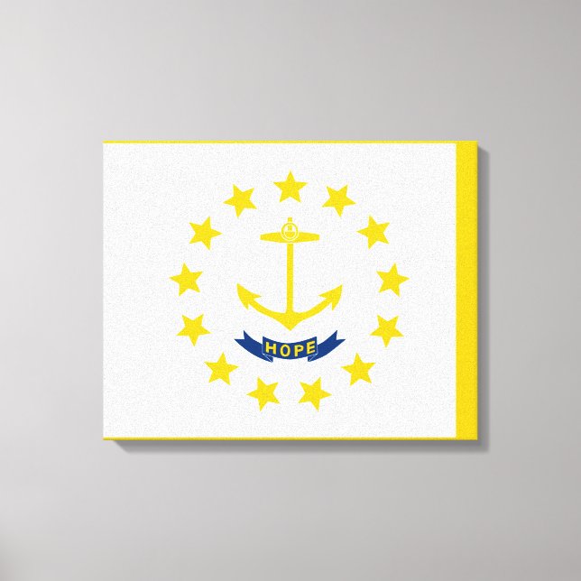 Entwurf für eine Flagge auf der Insel Rhode Leinwanddruck (Vorderseite)
