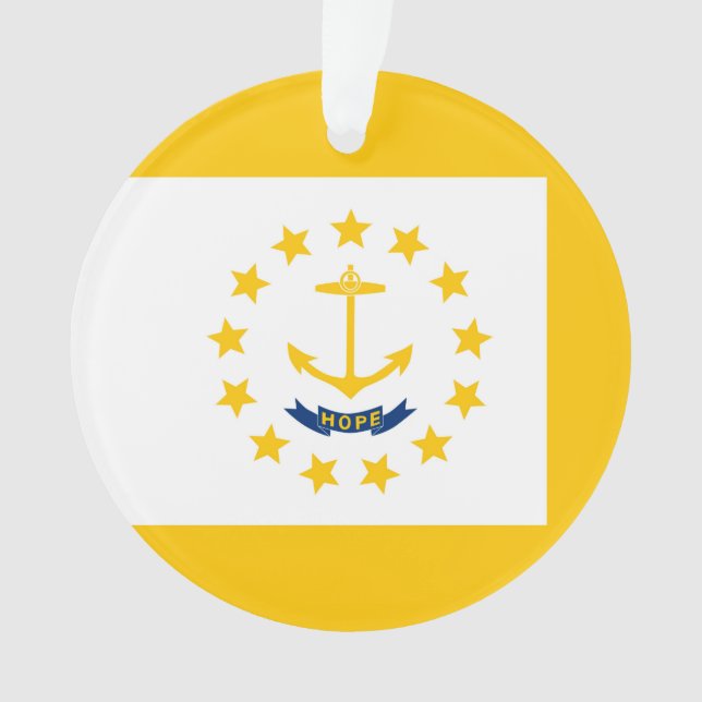 Entwurf für eine Flagge auf der Insel Rhode Ornament (Vorderseite)