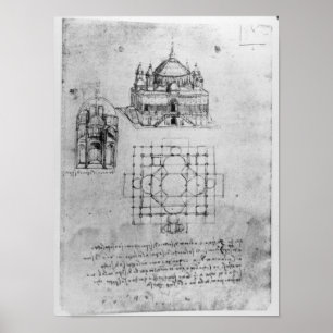 Entwurf für eine Kirche, Fol. 4r Poster