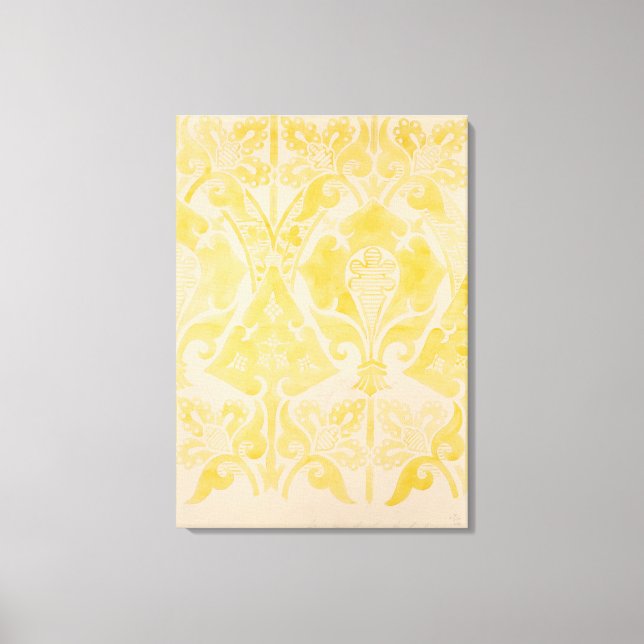 Entwurf für eine Samt- oder Seidenbrokatelle, 1850 Leinwanddruck (Vorderseite)