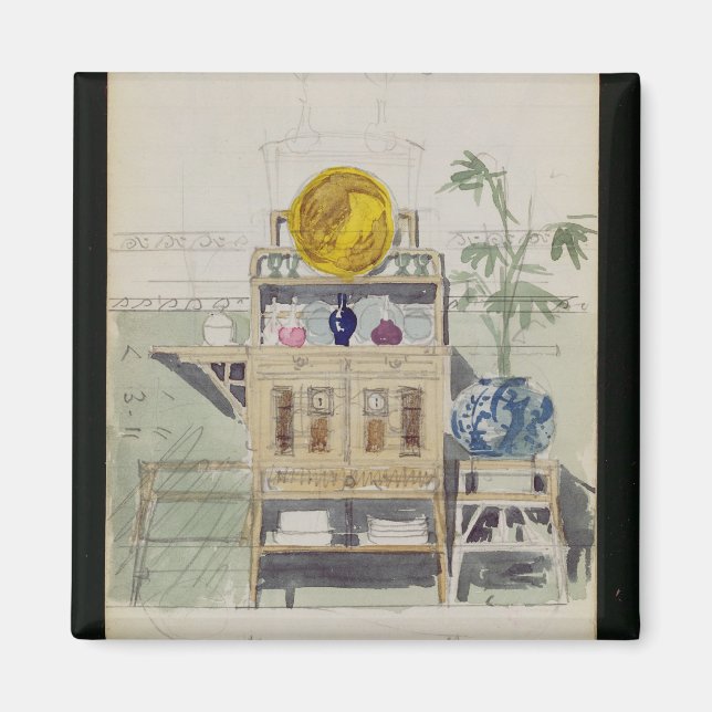 Entwurf für eine Sideboard, c.1860s-70er (mit w/c  Magnet (Vorne)