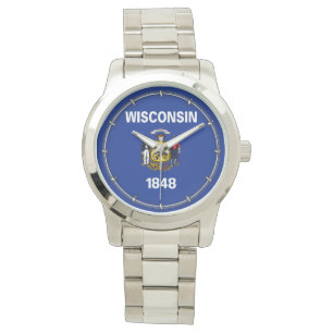 Entwurf für eine Staatsflagge von Wisconsin Armbanduhr