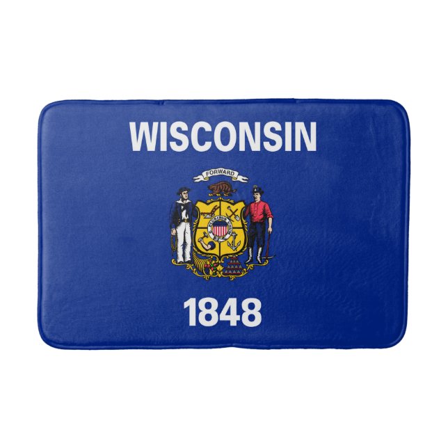 Entwurf für eine Staatsflagge von Wisconsin Badematte (Vorderseite)