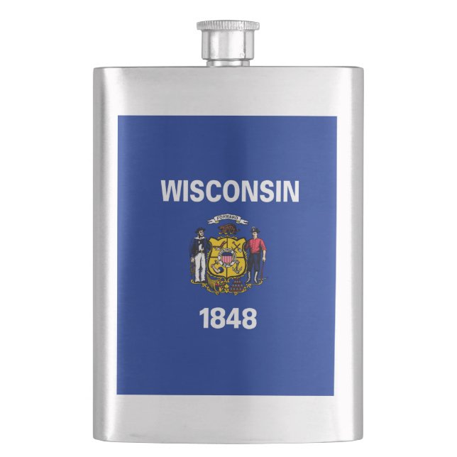 Entwurf für eine Staatsflagge von Wisconsin Flachmann (Vorderseite)