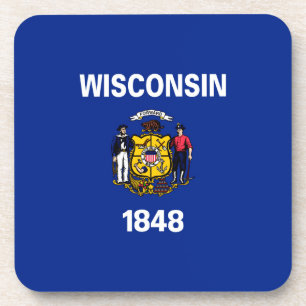 Entwurf für eine Staatsflagge von Wisconsin Getränkeuntersetzer