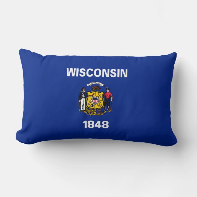 Entwurf für eine Staatsflagge von Wisconsin Lendenkissen (Vorderseite)