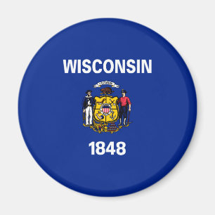 Entwurf für eine Staatsflagge von Wisconsin Magnet