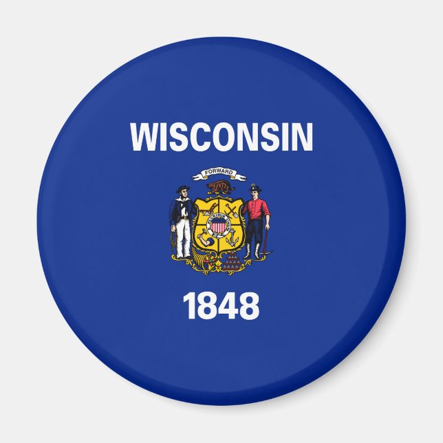 Entwurf für eine Staatsflagge von Wisconsin Magnet (Vorne)