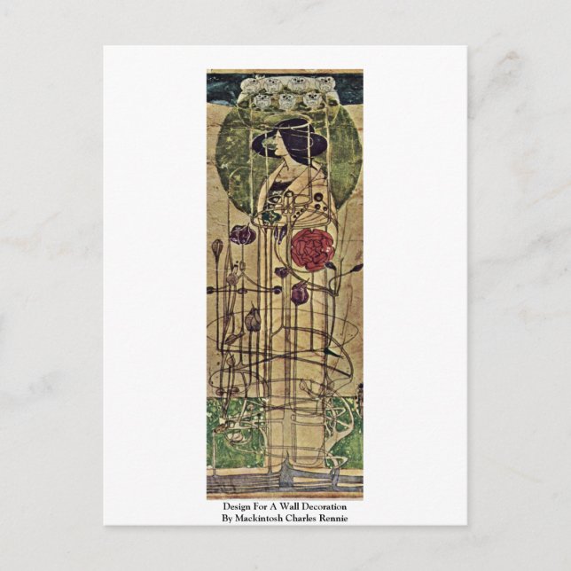 Entwurf für eine Wanddekoration Postkarte (Vorderseite)