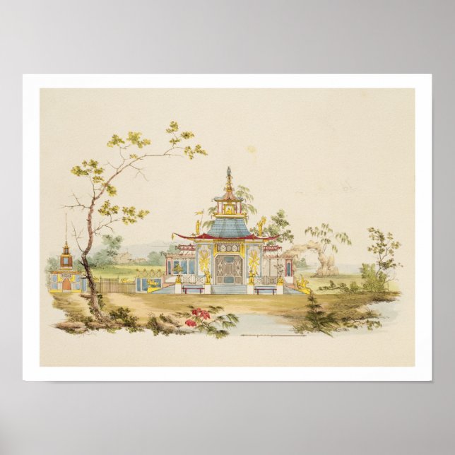 Entwurf für einen chinesischen Tempel, c.1810 (Sti Poster (Vorne)