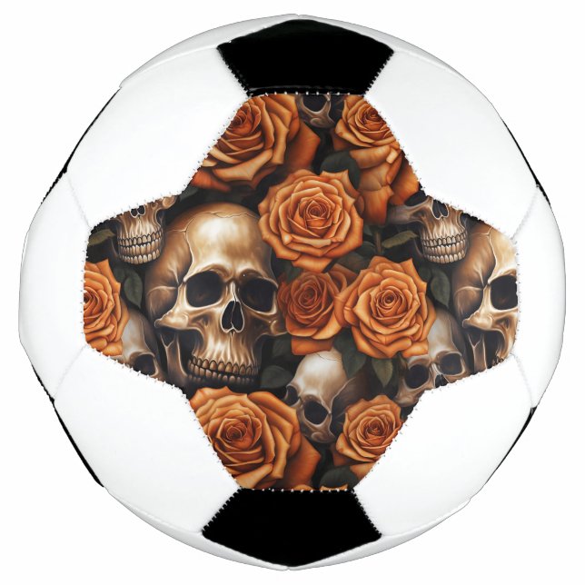 Entwurf für einen Schädel und Rose der Serie 9 Fußball (Vorderseite)