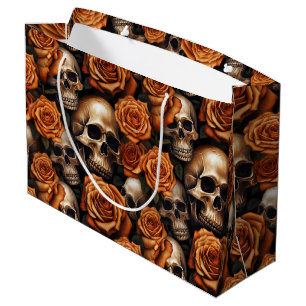 Entwurf für einen Schädel und Rose der Serie 9 Große Geschenktüte