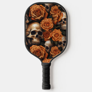 Entwurf für einen Schädel und Rose der Serie 9 Pickleball Schläger