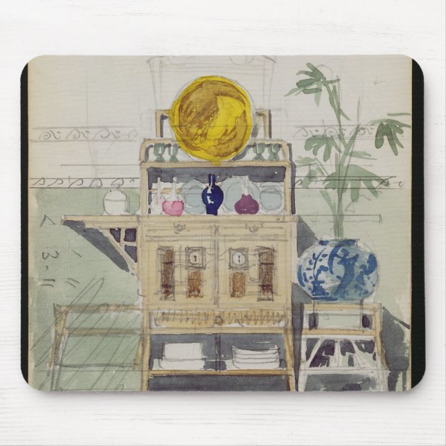 Entwurf für einen Sideboard, c.1860s-70s (w/c u. Mousepad (Vorne)