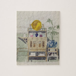 Entwurf für einen Sideboard, c.1860s-70s (w/c u. Puzzle