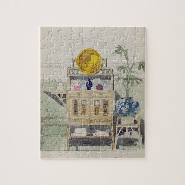 Entwurf für einen Sideboard, c.1860s-70s (w/c u. Puzzle (Vertikal)