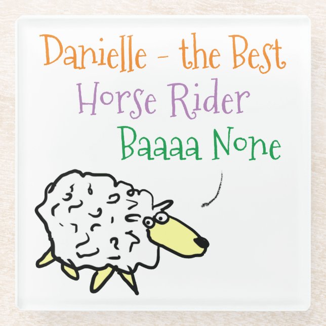 Entwurf für einen Untersetzer aus Pferderittenglas (Vorderseite)