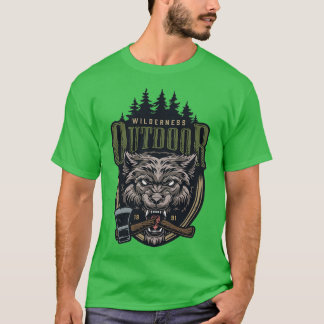 Entwurf für einen Wildwolf im Freien T-Shirt