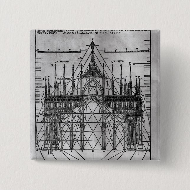 Entwurf für Mailand-Kathedrale Button (Vorderseite)