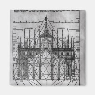 Entwurf für Mailand-Kathedrale Magnet