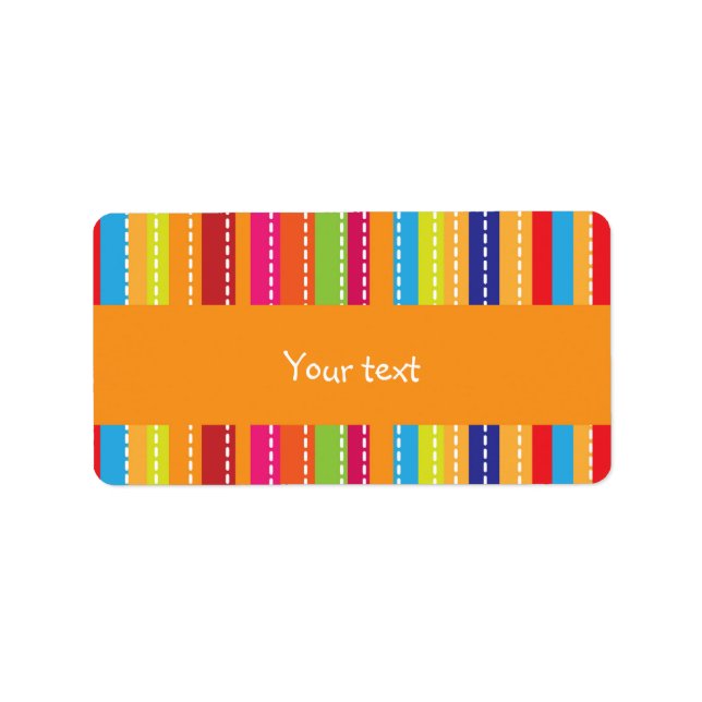 Entwurf für Regenbogenstreifen Adressaufkleber (Vorne)