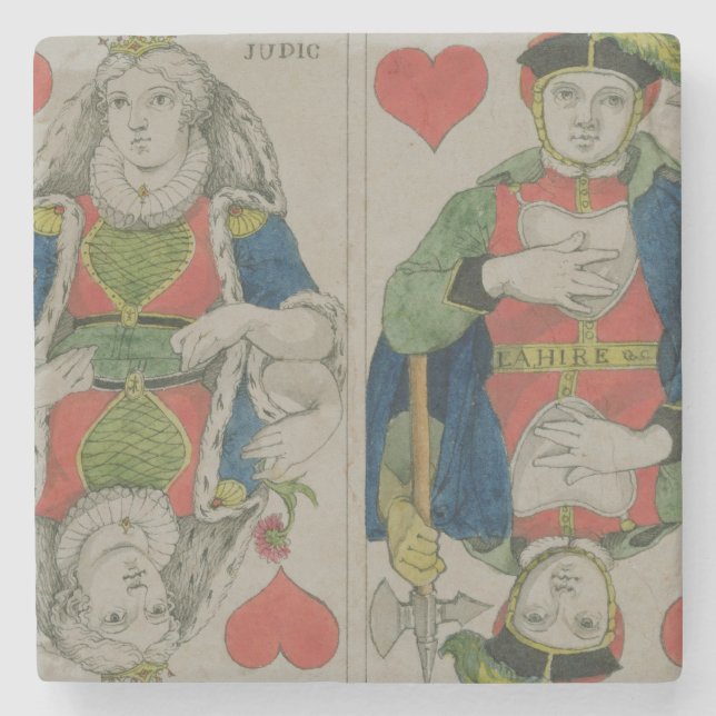 Entwurf für Spielkarten, c.1810 Steinuntersetzer (Vorderseite)
