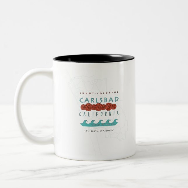 Entwurf Karlsbads Califonia Zweifarbige Tasse (Links)