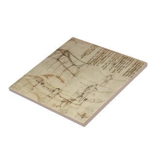 Entwurf LEONARDO DA Vinci- für eine Flugmaschine Fliese