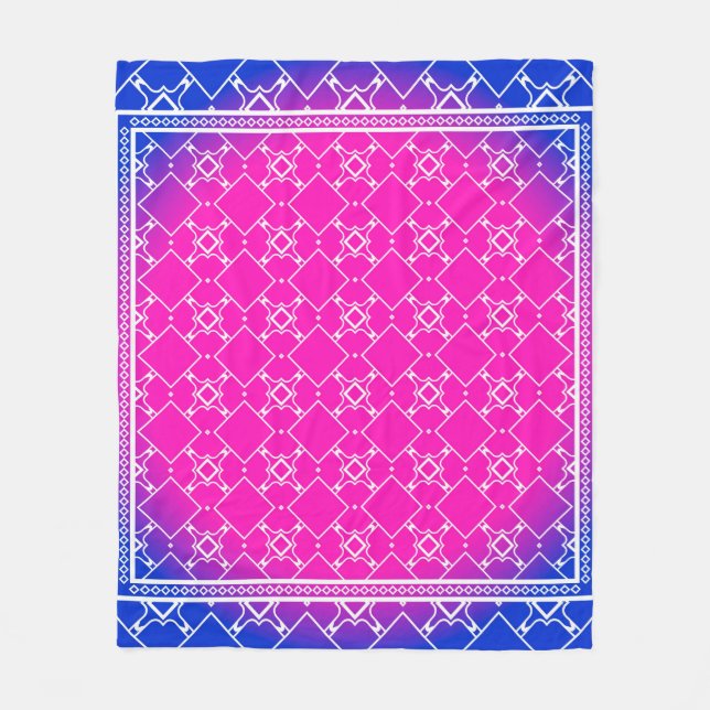 Entwurf mit abstrakt gezogenen geometrischen Muste Fleecedecke (Vorderseite)
