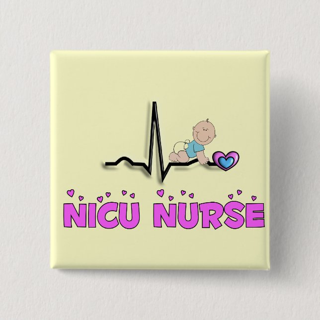 Entwurf NICU Krankenschwester-QRS Button (Vorderseite)