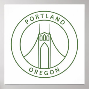 Entwurf Portlands Oregon Poster