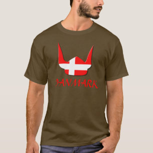 Entwurf Sturzhelm-Viking-Flaggen-Dänemarks Danmar T-Shirt