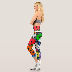 Entwurf von farbigen Zahnrädern Capri Leggings