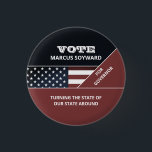 Entwurf von Flaggen der Vereinten Staaten, politis Button<br><div class="desc">United Staaten Flag Design,  politische Kampagne Werbung Abzeichen durch den Business Card Store.</div>