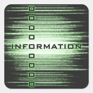 Entwurf von Informationen Quadratischer Aufkleber
