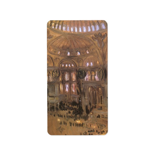 Entwurf von Santa Sophia von John Singer Sargent Adressaufkleber (Vorne)