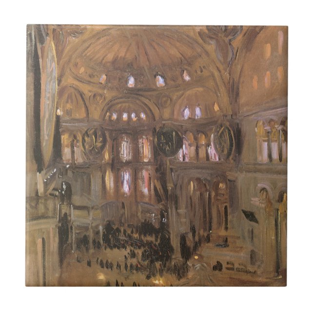 Entwurf von Santa Sophia von John Singer Sargent Fliese (Vorderseite)