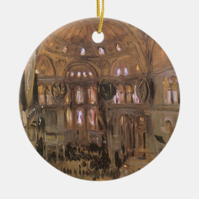 Entwurf von Santa Sophia von John Singer Sargent Keramikornament (Vorne)