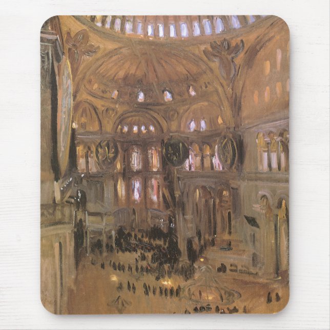 Entwurf von Santa Sophia von John Singer Sargent Mousepad (Vorne)