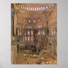 Entwurf von Santa Sophia von John Singer Sargent Poster