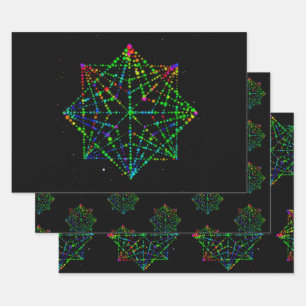 Entwurf von Starfield Kaleidoskop Geschenkpapier Set