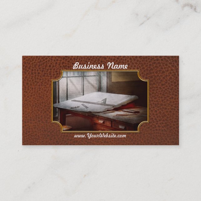 Entwurf - vor Computern existierte Visitenkarte (Vorderseite)