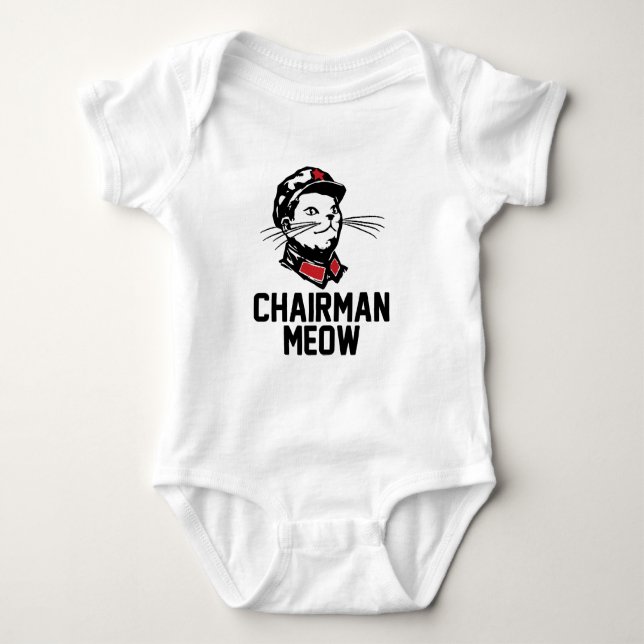 Entwurf Vorsitzendermeow-(Mao) Baby Strampler (Vorderseite)