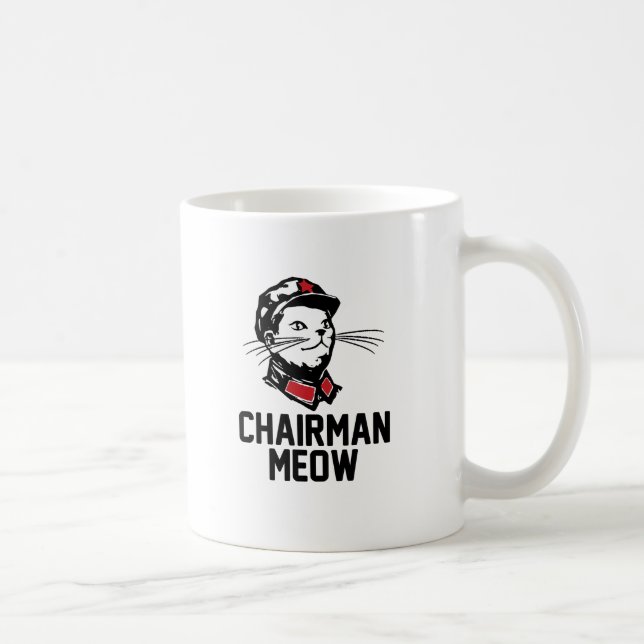 Entwurf Vorsitzendermeow-(Mao) Kaffeetasse (Rechts)