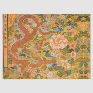 ENTWURF ZWISCHEN PONIEN,BLUME,GRÜNEN BLÄTTER SEIDENPAPIER